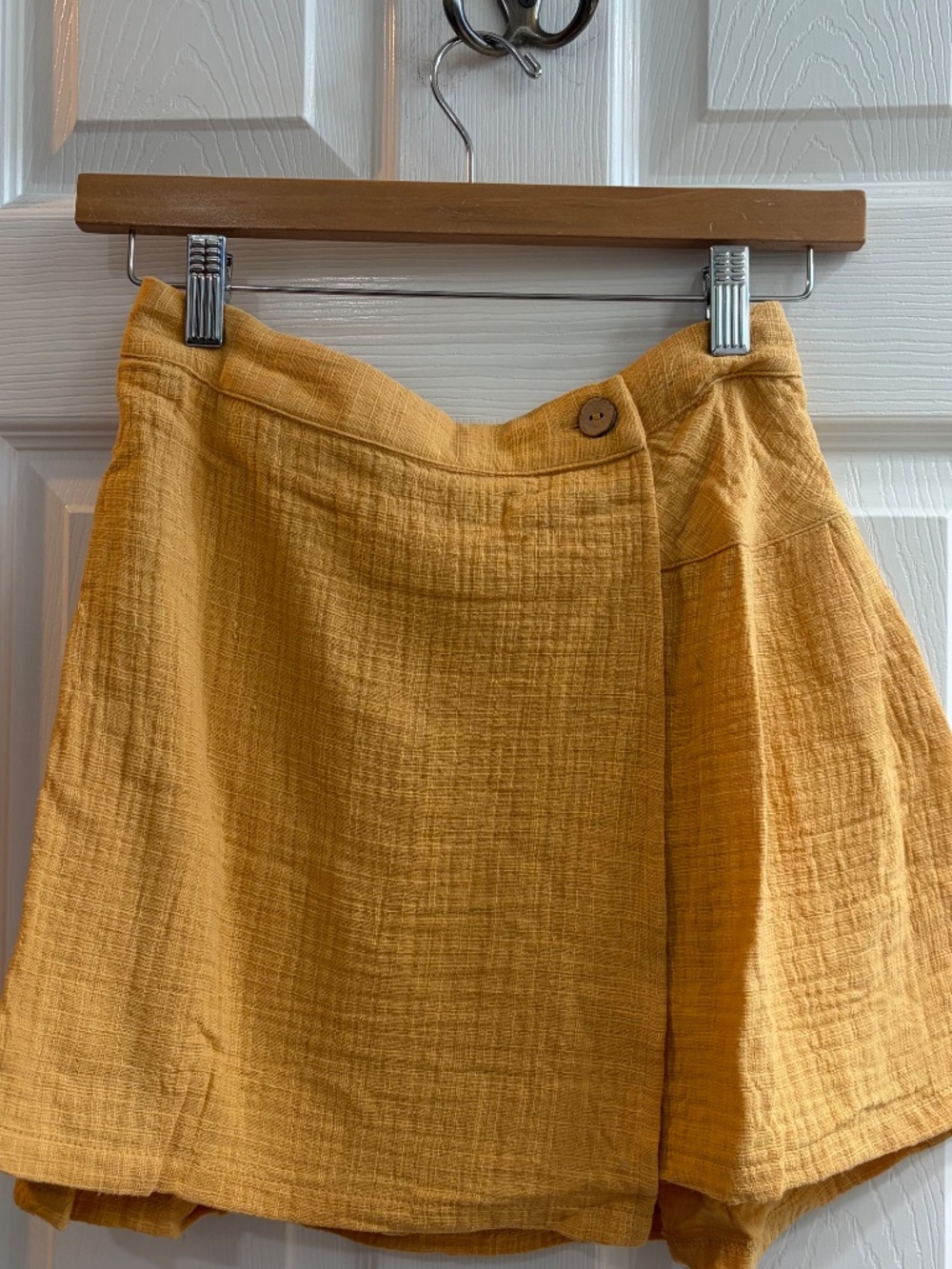 NEW PROMESA GRAND SLAM BUTTONED WRAP SKORT SKIRT GAUZE 100% COTTON BOHO - Picture 3 of 6